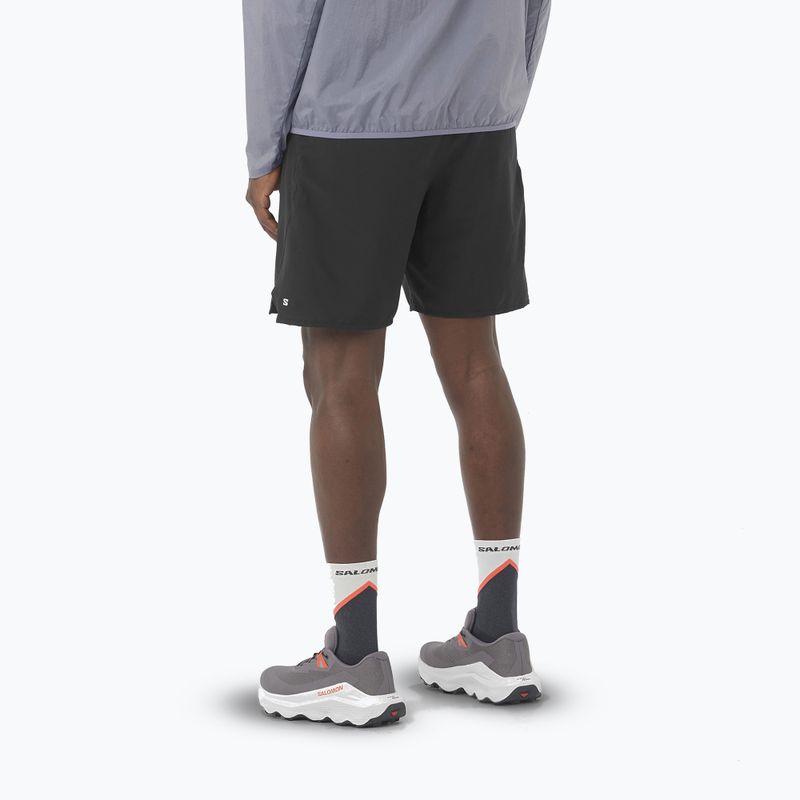 Pantaloni scurți de alergare pentru bărbați Salomon Shakeout Core 2IN1 7" deep black 2