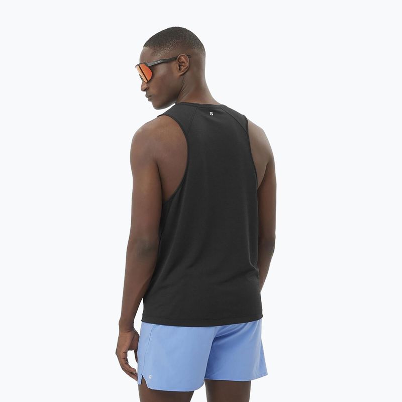 Tank top de alergare pentru bărbați  Salomon Shakeout Core Tank deep black 2