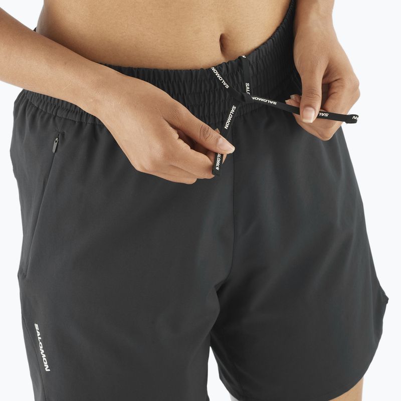 Pantaloni scurți de alergare pentru femei Salomon SHAKEout Core 6" deep black 3