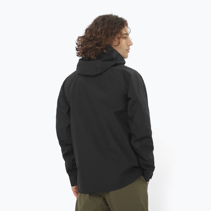 Geacă softshell pentru bărbați Salomon Outline 3l GTX deep black 2