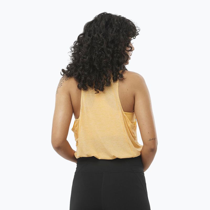 Tank top de alergare pentru femei Salomon SHAKEout Air Tank warm apricot 2