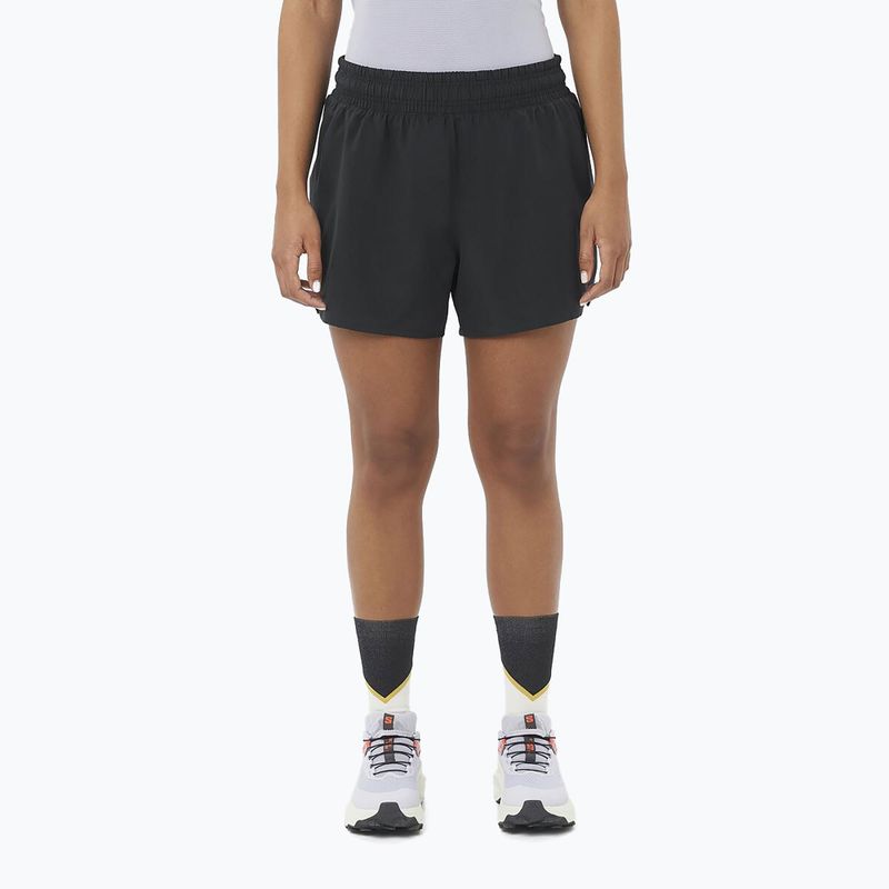 Pantaloni scurți de alergare pentru femei Salomon SHAKEout Easy 4" deep black
