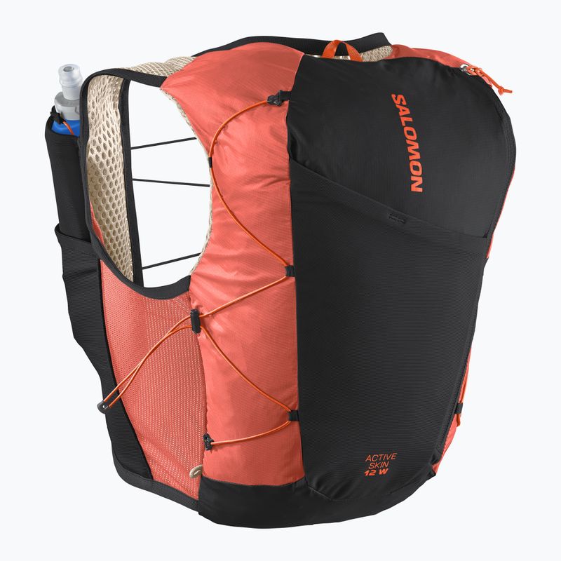 Vestă de alergare pentru femei Salomon Active Skin 12 Set emerglow/black 2