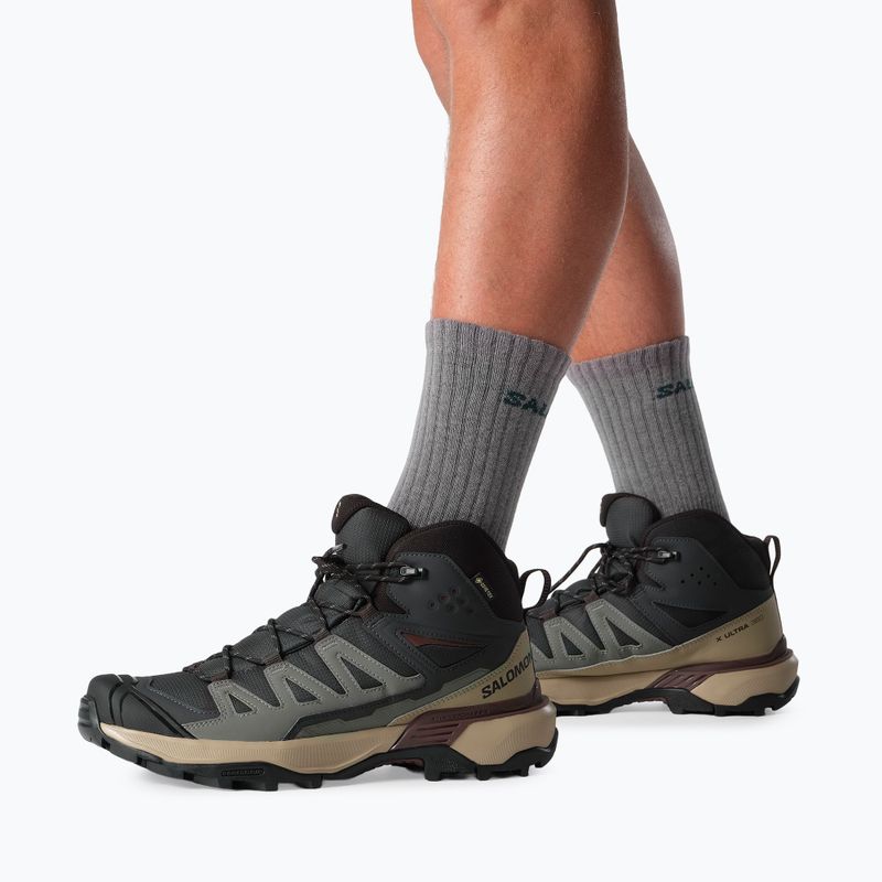 Încălțăminte de trekking pentru bărbați Salomon X Ultra 360 MID GTX phantom/desert tan 6