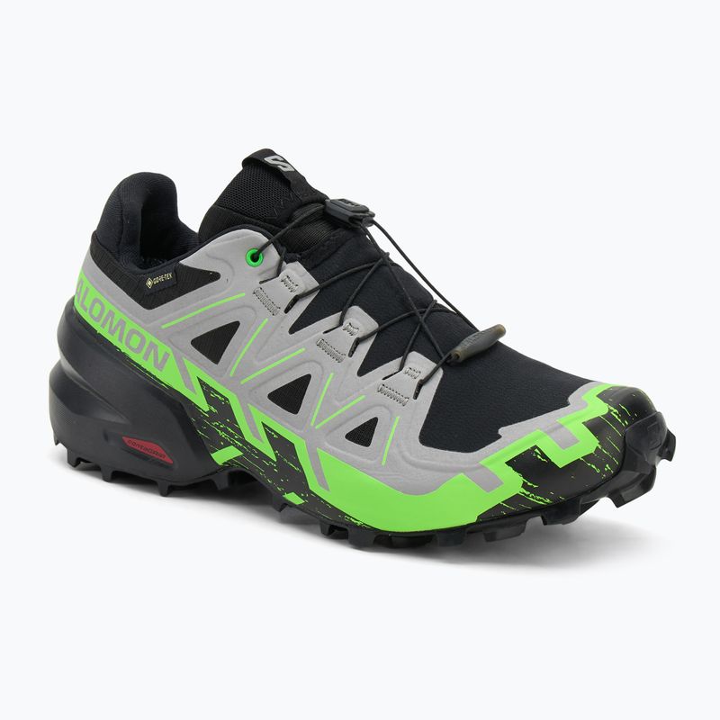 Încălțăminte de alergare pentru bărbați  Salomon Speedcross 6 GTX black/alloy/green gecko
