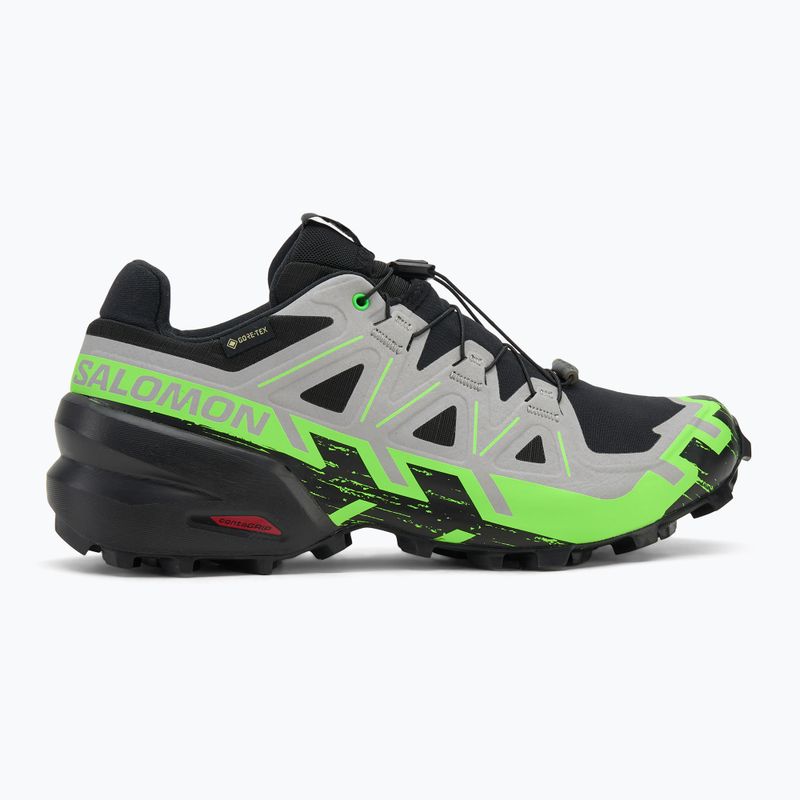 Încălțăminte de alergare pentru bărbați  Salomon Speedcross 6 GTX black/alloy/green gecko 2
