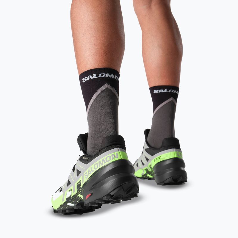Încălțăminte de alergare pentru bărbați  Salomon Speedcross 6 GTX black/alloy/green gecko 8