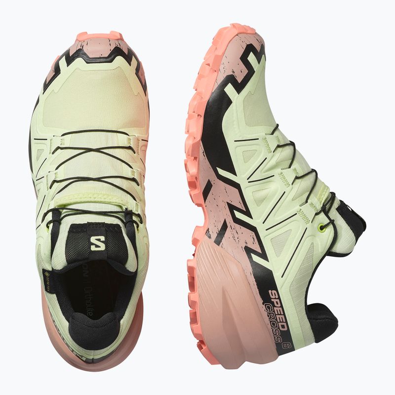 Pantofi de alergare damă Salomon Speedcross 6 GTX lime cream/mahogany rose/black 6