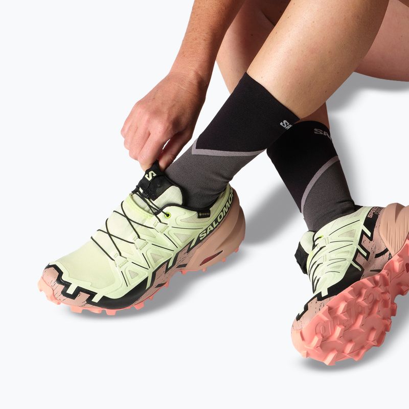 Pantofi de alergare damă Salomon Speedcross 6 GTX lime cream/mahogany rose/black 7