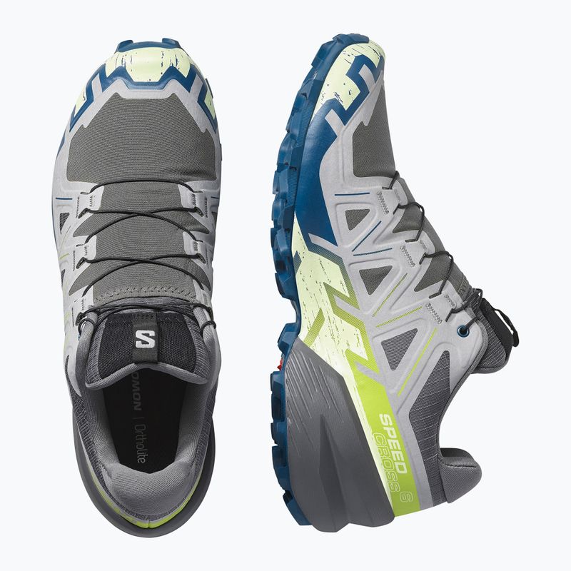 Pantofi de alergare bărbați Salomon Speedcross 6 castlerock/crem lime/poseidon 6