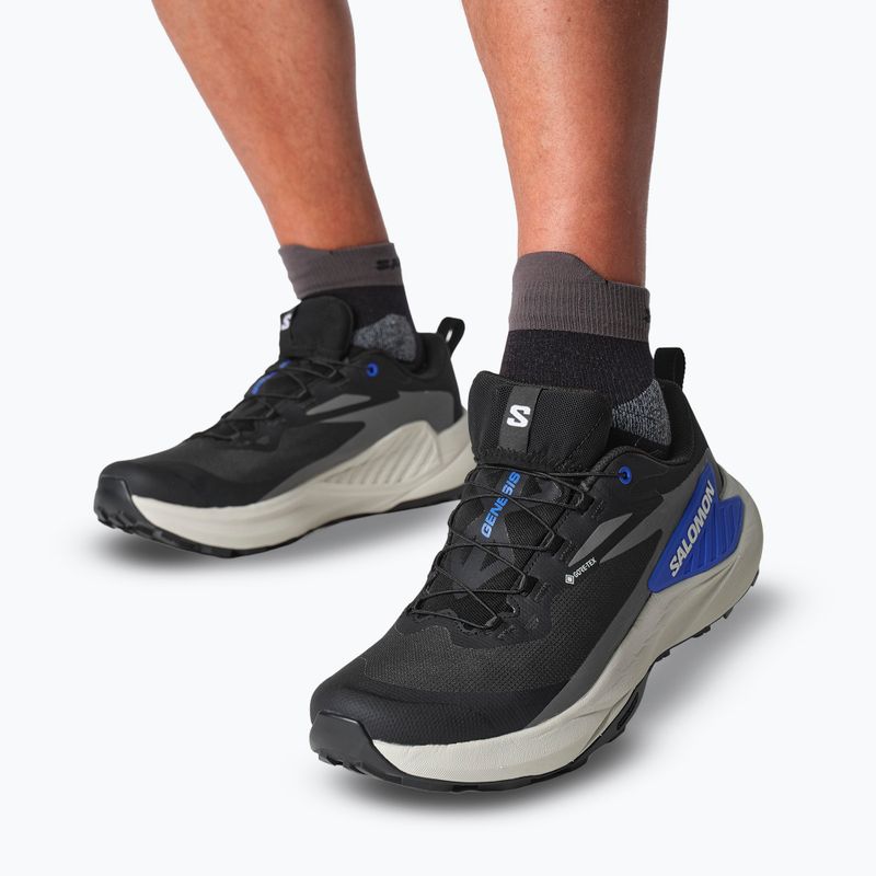 Încălțăminte de alergare pentru bărbați  Salomon Genesis GTX black/lunar rock/french blue 14