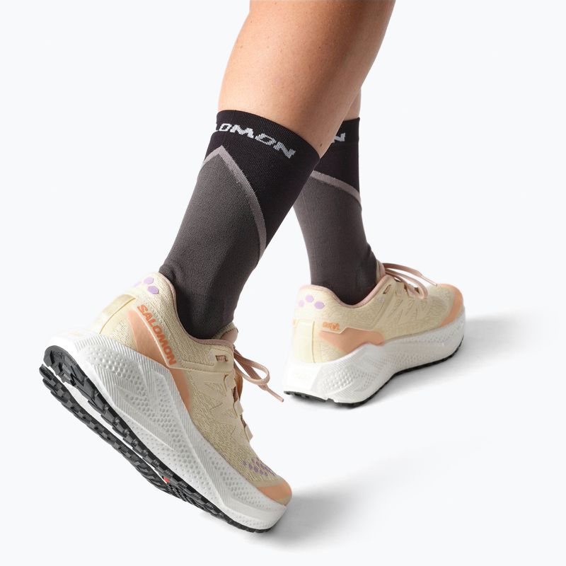 Încălțăminte de alergare pentru femei Salomon Aero Glide 3 Gravel shortbread/white/fushion coral 9