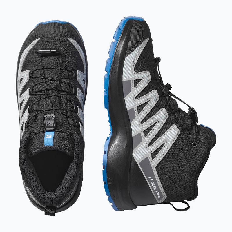Încălțăminte de turism pentru copii Salomon XA PRO V8 MID WP black/monument /french blue 13