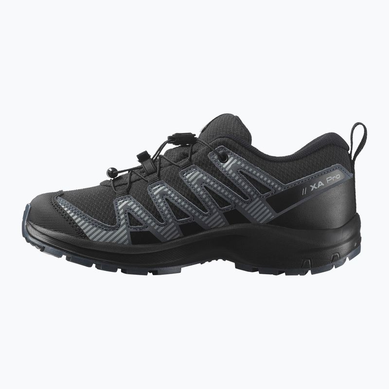 Încălțăminte de trekking pentru copii Salomon XA Pro 3D V8 Waterproof black/turbulence/quarry 9