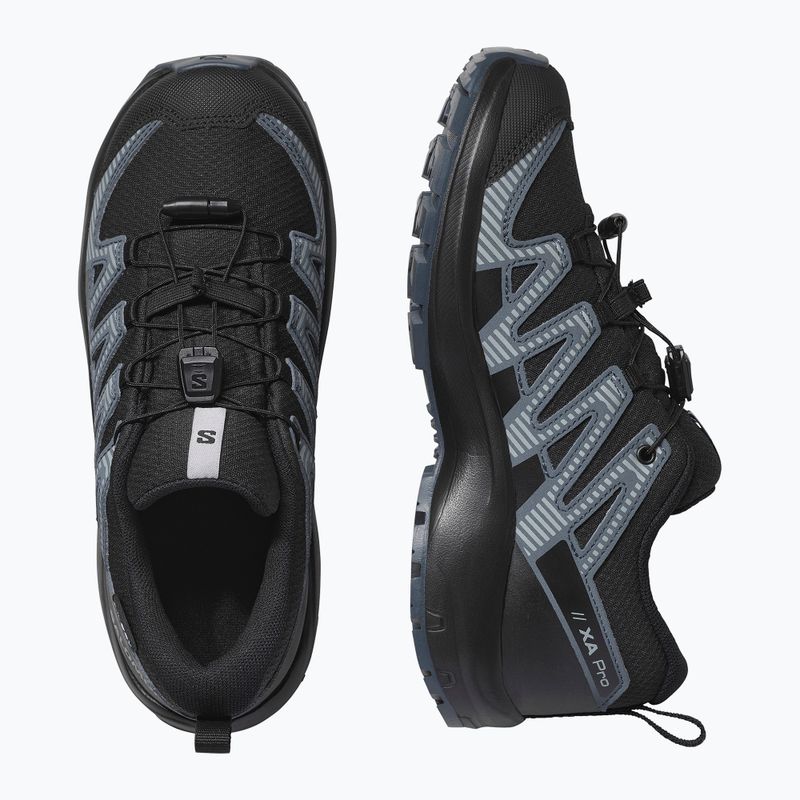 Încălțăminte de trekking pentru copii Salomon XA Pro 3D V8 Waterproof black/turbulence/quarry 12