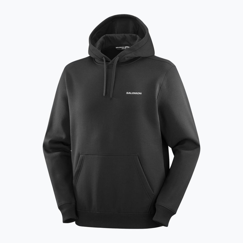 Bluză pentru bărbați Salomon Chest Logo Hoodie deep black 3