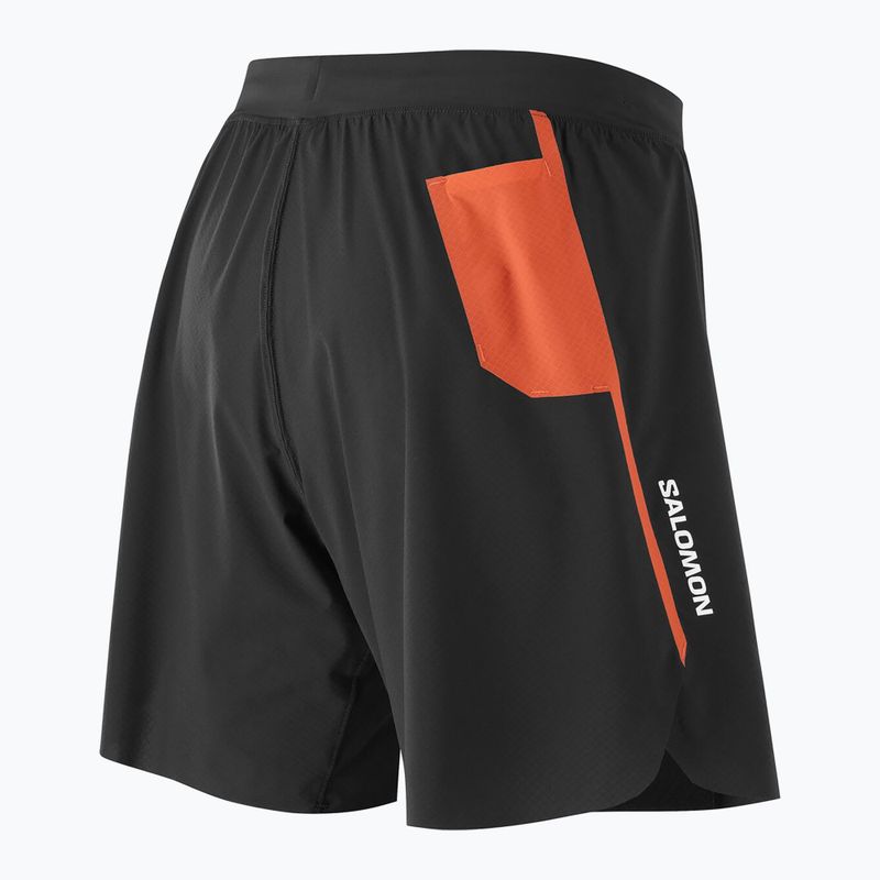 Pantaloni scurți de alergare pentru bărbați Salomon S/Lab Speed Spl 7" deep black / fiery red 7