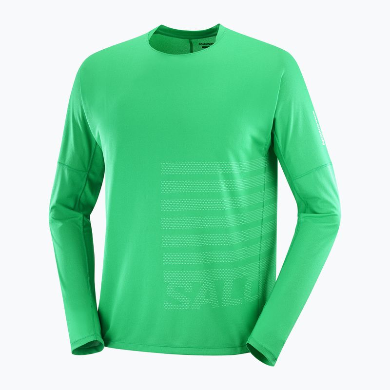 Longsleeve de alergare pentru bărbați Salomon Sense Aero Tee GFX parakeet/spearmint