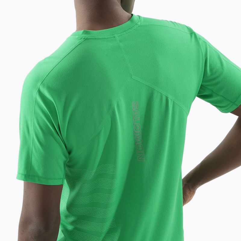 Tricou de alergare pentru bărbați Salomon Sense Aero Tee GFX parakeet / spearmintme 3