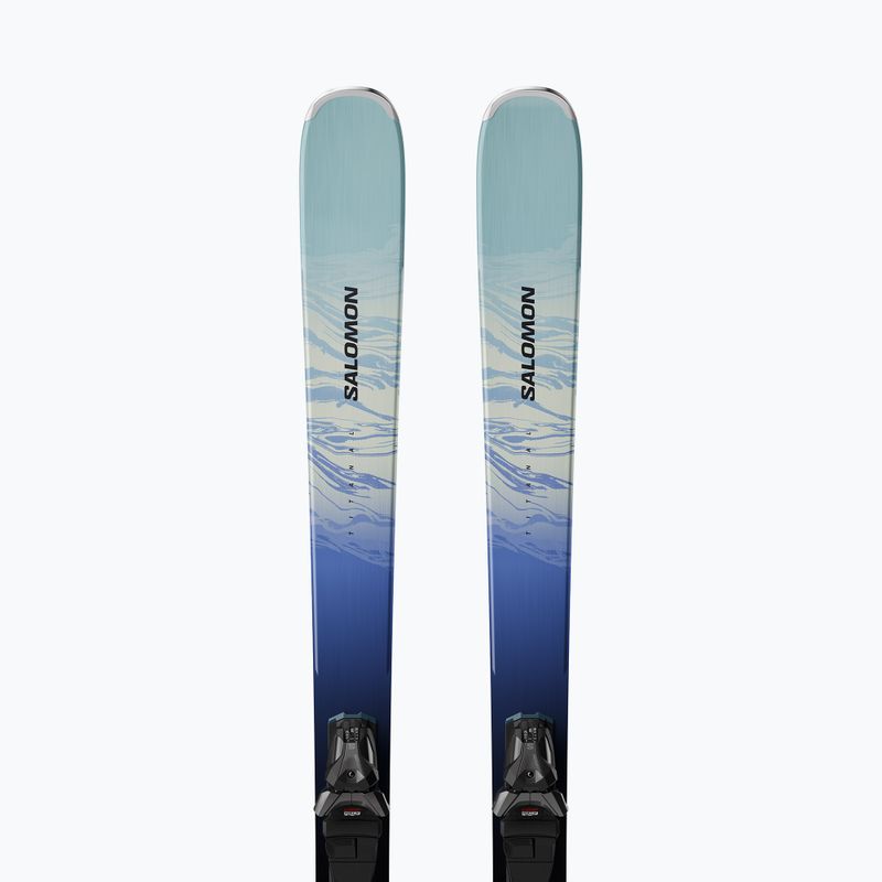 Schiuri de coborâre pentru femei + legături Salomon Stance Pro W 82 + MI11 GW aruba blue/blue yonder 5