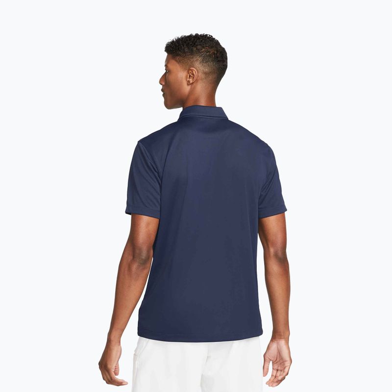 Tricou de tenis pentru bărbați Nike Court Dri-Fit Polo Solid obsidian/white 3
