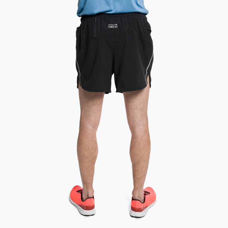 Pantaloni scurți de alergare pentru bărbați New Balance Impact Run 5" negru MS21268BK 3