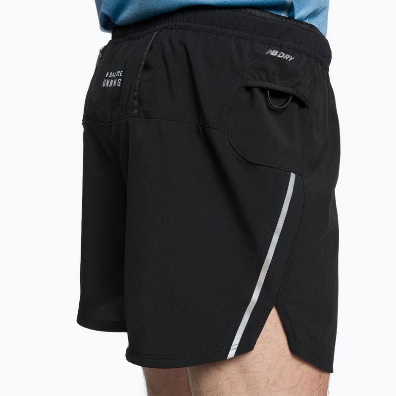 Pantaloni scurți de alergare pentru bărbați New Balance Impact Run 5" negru MS21268BK 4