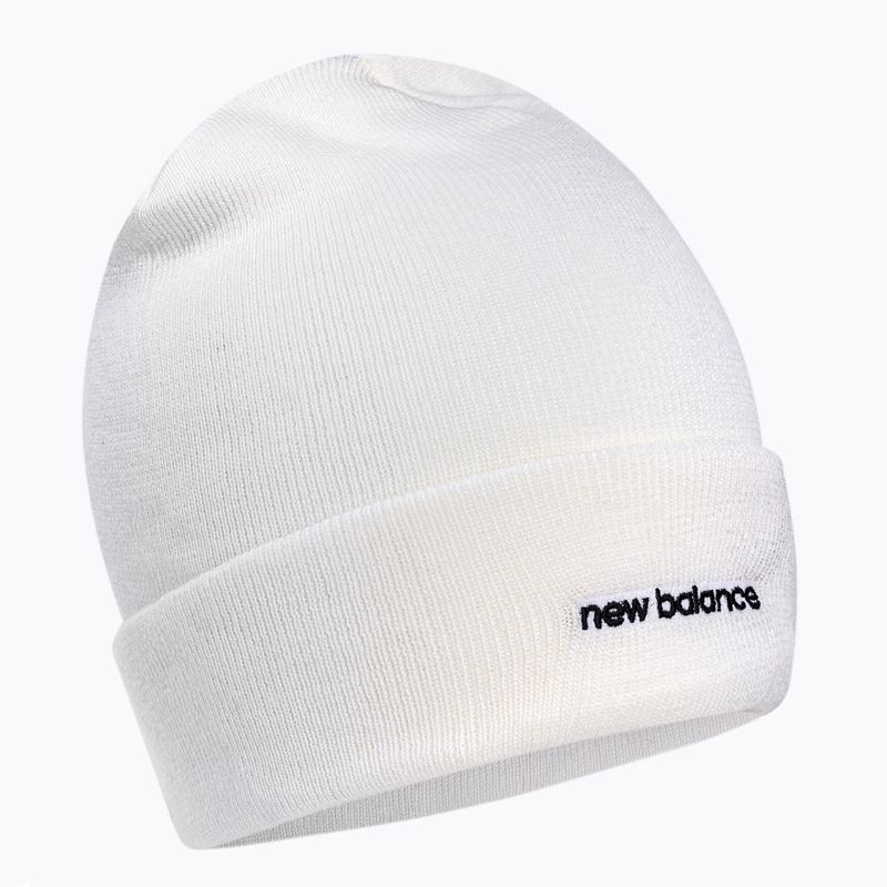 Căciulă de iarnă pentru femei New Balance Knit Cuffed Beanie Embroider albă NBLAH13032WT