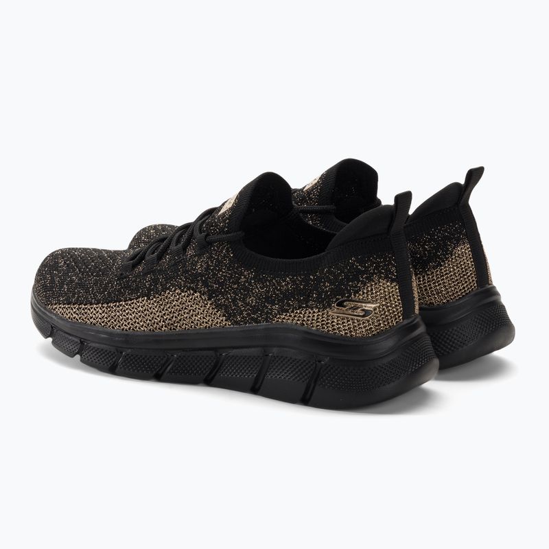 Femeile SKECHERS Bobs B Flex Fall Sparks negru / aur adidași de sport 3