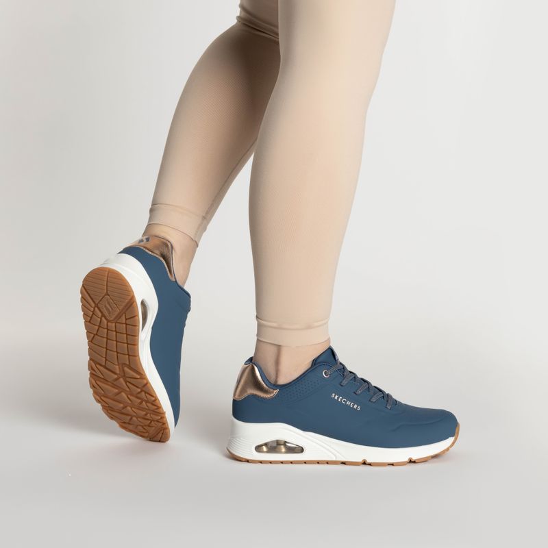 Încălțăminte pentru femei SKECHERS Uno Shimmer Away navy 2