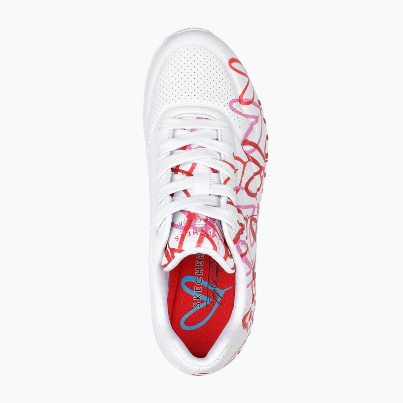 Încălțăminte pentru femei SKECHERS JGoldcrown Uno Spread The Love white/red/pink 11
