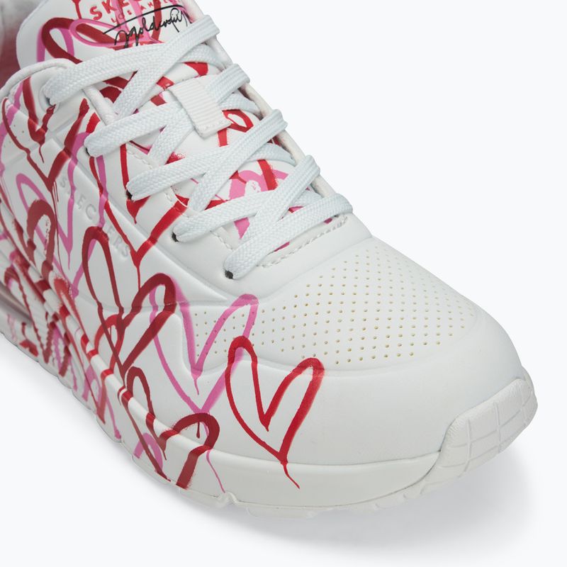 Încălțăminte pentru femei SKECHERS JGoldcrown Uno Spread The Love white/red/pink 7