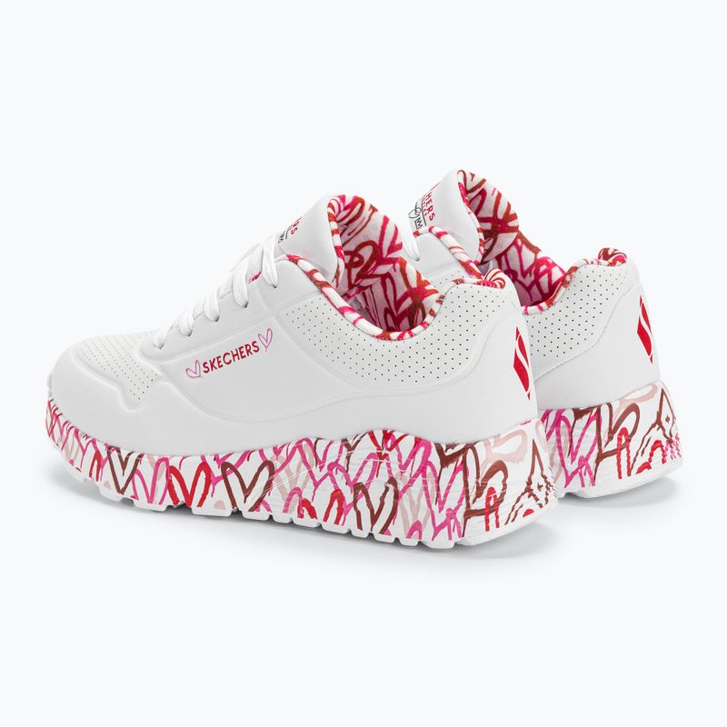 SKECHERS Uno Lite Lovely Luv alb/roșu/roz adidași pentru copii 3