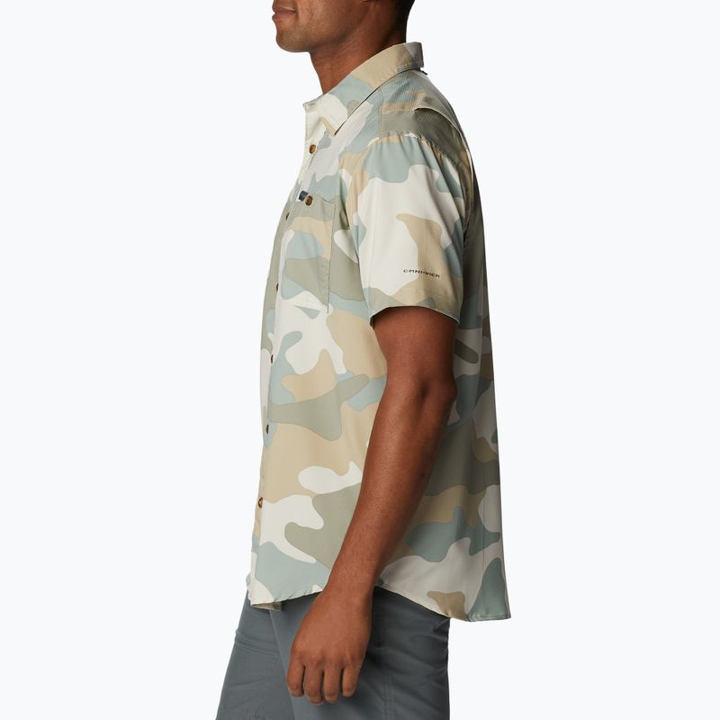 Tricou de trekking pentru bărbați Columbia Utilizer Printed Woven SS Niagara Mod Camo 1990825 3