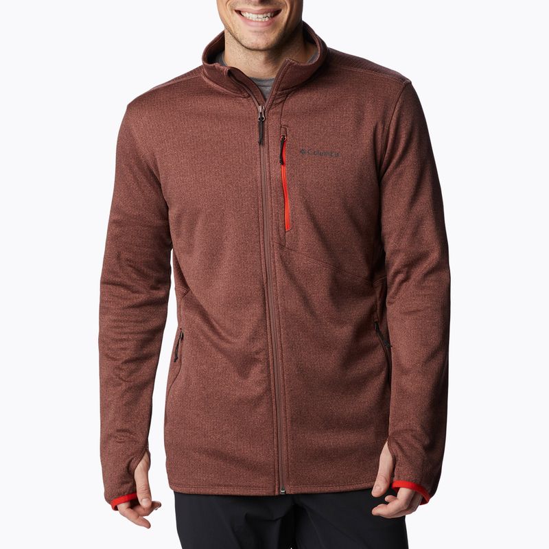 Bluză de trekking pentru bărbați Columbia Park View Fleece FZ maroon 1952222