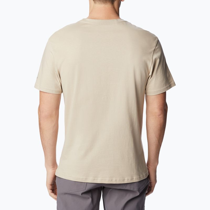 Tricou de trekking pentru bărbați Columbia Rapid Ridge Graphic bej 1888813273 2