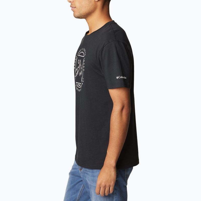 Tricou de trekking pentru bărbați Columbia Rapid Ridge Graphic negru 1888813020 3