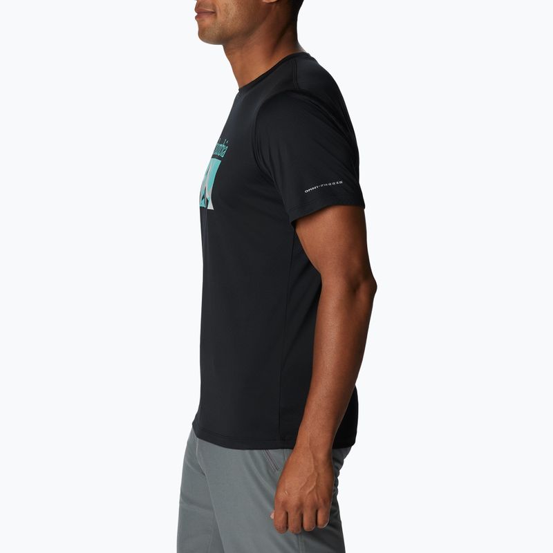 Tricou de trekking pentru bărbați Columbia Zero Rules Grph negru 1533291019 3