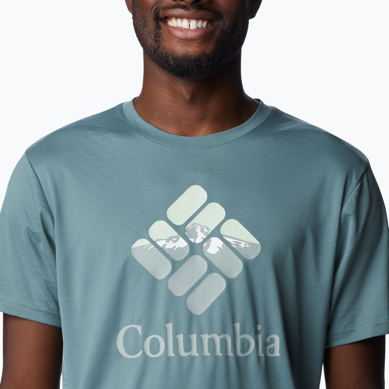 Tricou de trekking pentru bărbați Columbia Zero Ice Cirro-Cool Graphic gri 1990463 4