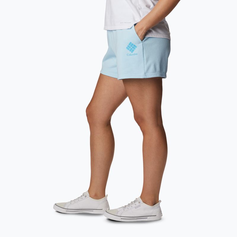 Pantaloni scurți de trekking Columbia Logo III French Terry pentru femei, albastru 2032881490 3