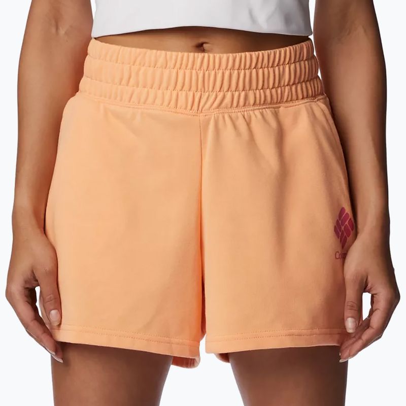 Pantaloni scurți de trekking Columbia Logo III French Terry pentru femei, portocaliu 2032881812 4