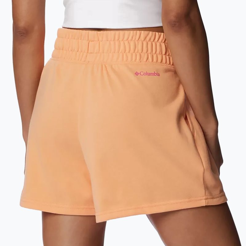 Pantaloni scurți de trekking Columbia Logo III French Terry pentru femei, portocaliu 2032881812 5