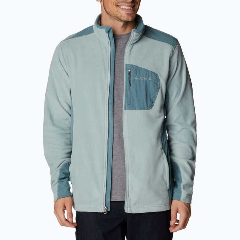 Bluză de trekking pentru bărbați Columbia Klamath Range Full Zip verde 2013604