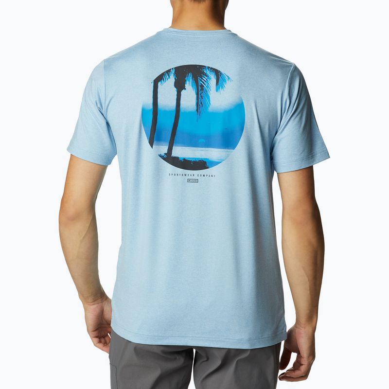 Tricou de trekking pentru bărbați Columbia Tech Trail Graphic bej 1930802 2