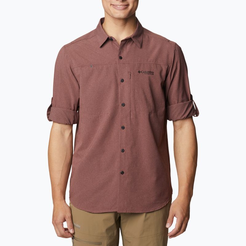 Tricou pentru bărbați Columbia Titan Pass 2.0 Irco maroon 2034801 3