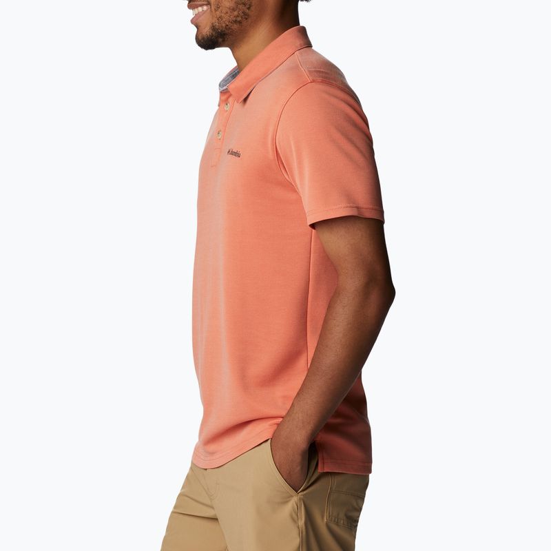 Tricou polo pentru bărbați Columbia Nelson Point portocaliu 1772721849 4