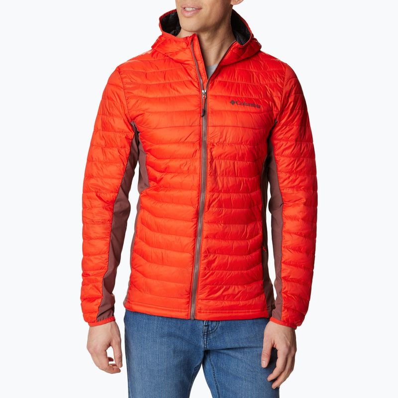 Geacă hibrid pentru bărbați Columbia Powder Pass Hooded roșie 1773271839