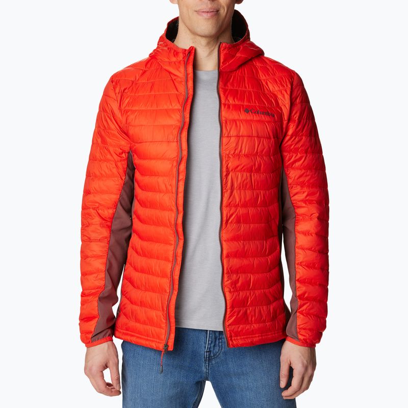 Geacă hibrid pentru bărbați Columbia Powder Pass Hooded roșie 1773271839 3