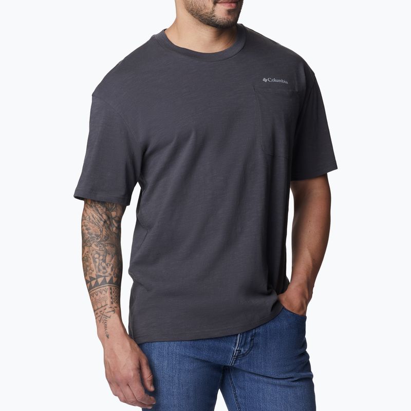 Tricou de trekking pentru bărbați Columbia Break It Down gri-închis 2037491 3