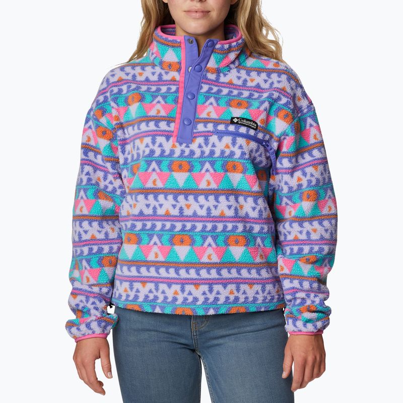Bluză fleece pentru femei Columbia Helvetia Cropped Half Snap movă 2014561